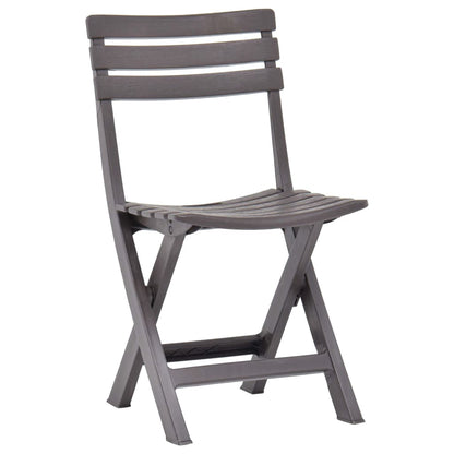 Mocha Folding Garden Chairs 2 pcs - Durable Plastic Design