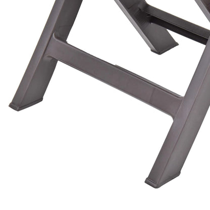 Mocha Folding Garden Chairs 2 pcs - Durable Plastic Design