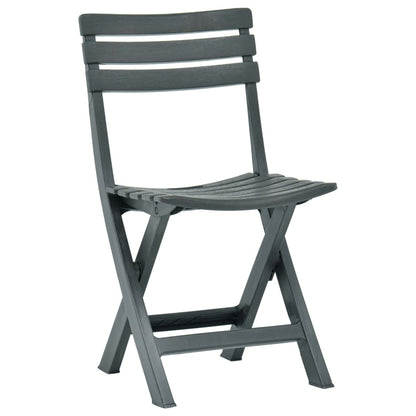 Eco-Friendly Green Plastic Folding Garden Chairs - Set of 2