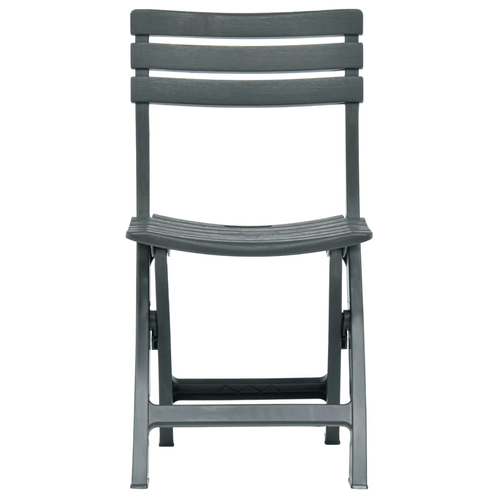 Eco-Friendly Green Plastic Folding Garden Chairs - Set of 2