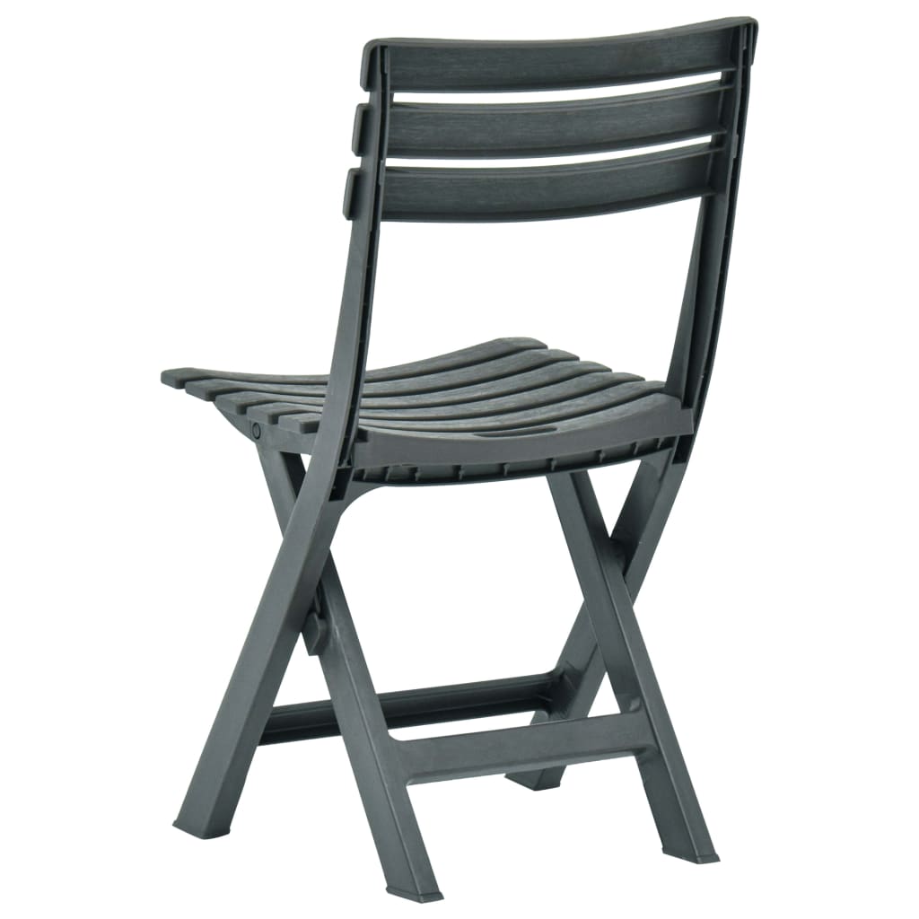 Eco-Friendly Green Plastic Folding Garden Chairs - Set of 2