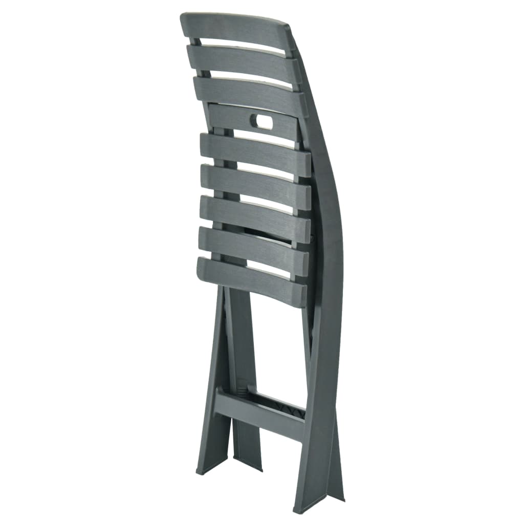 Eco-Friendly Green Plastic Folding Garden Chairs - Set of 2