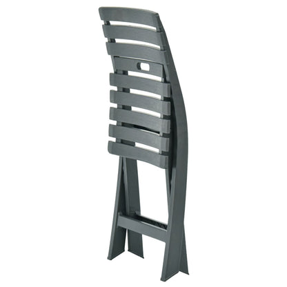 Eco-Friendly Green Plastic Folding Garden Chairs - Set of 2
