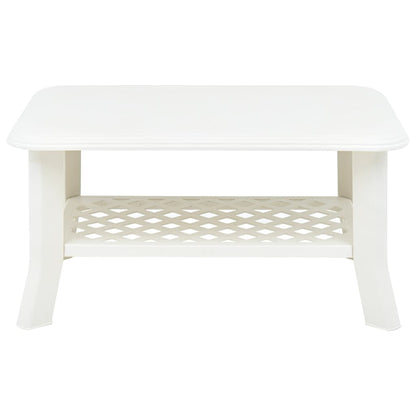 Coffee Table White 90x60x46 cm Plastic