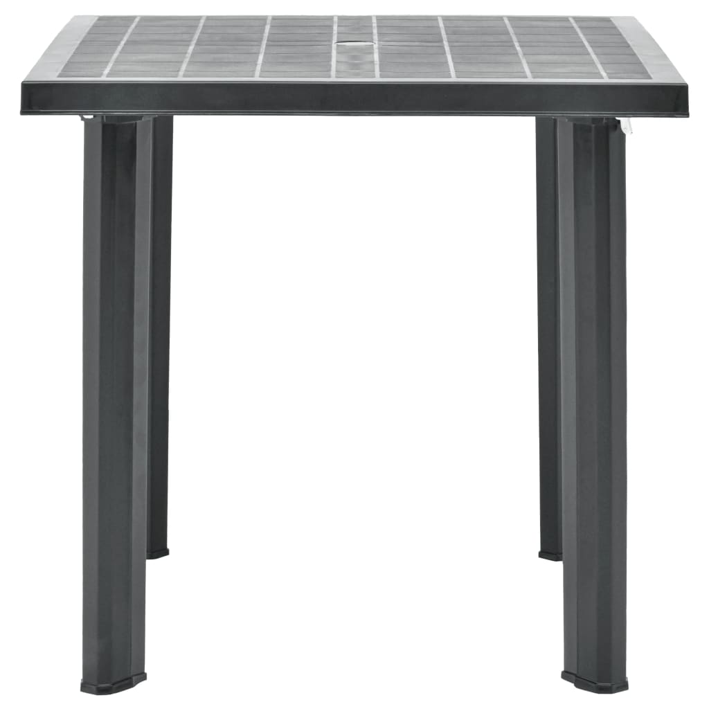 Garden Table Anthracite 80x75x72 cm Plastic