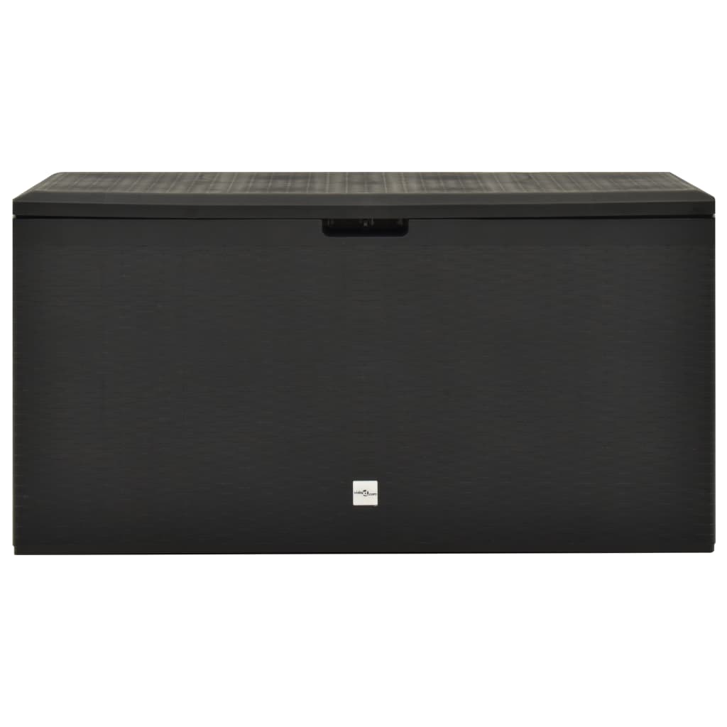 Anthracite Garden Storage Box 114x47x60 cm - Weather-Resistant Plastic