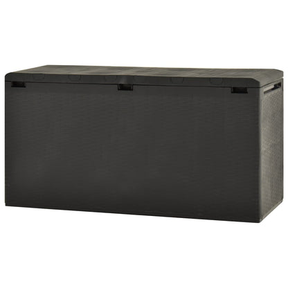 Anthracite Garden Storage Box 114x47x60 cm - Weather-Resistant Plastic