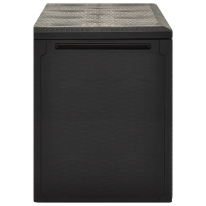 Anthracite Garden Storage Box 114x47x60 cm - Weather-Resistant Plastic