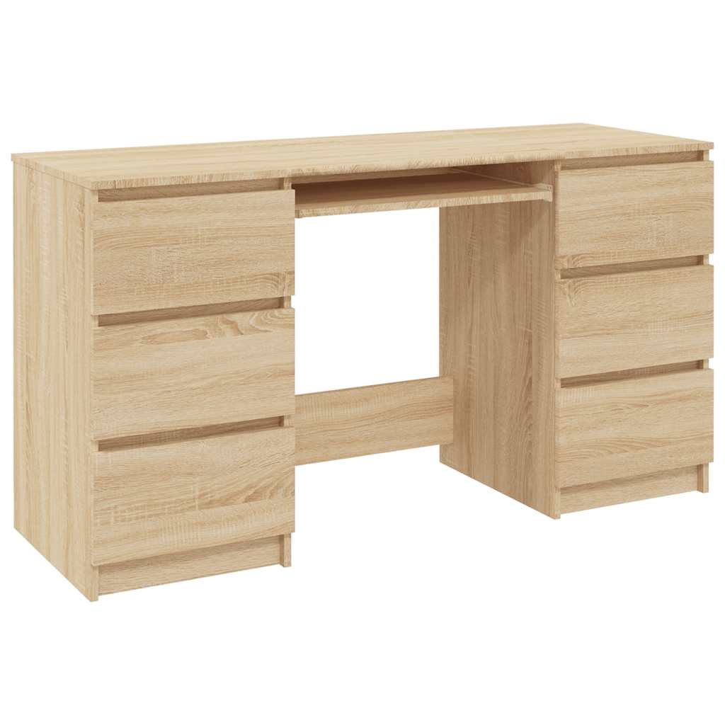 Sonoma Oak Writing Desk 140x50x77 cm - Engineered Wood