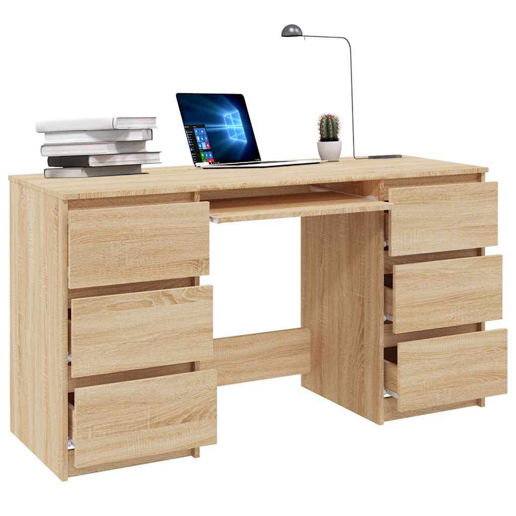 Sonoma Oak Writing Desk 140x50x77 cm - Engineered Wood