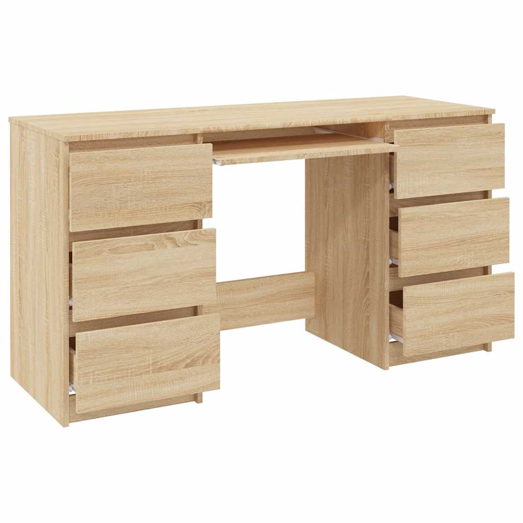 Sonoma Oak Writing Desk 140x50x77 cm - Engineered Wood