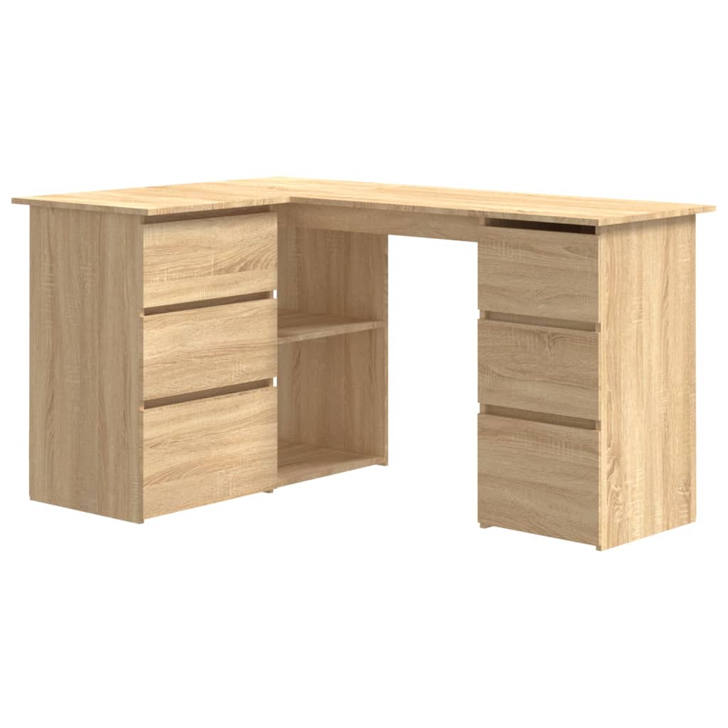 Sonoma Oak Corner Desk 145x100x76 cm - Engineered Wood