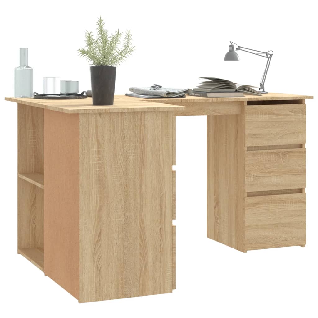 Sonoma Oak Corner Desk 145x100x76 cm - Engineered Wood