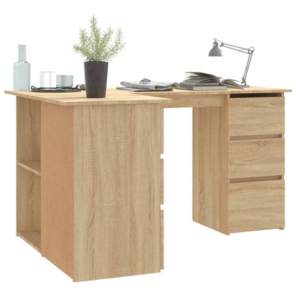 Sonoma Oak Corner Desk 145x100x76 cm - Engineered Wood