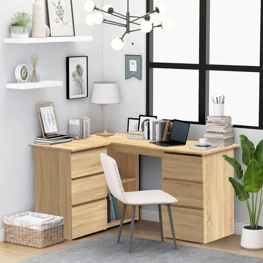 Sonoma Oak Corner Desk 145x100x76 cm - Engineered Wood