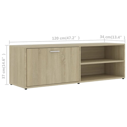 TV Cabinet Sonoma Oak 120x34x37 cm Engineered Wood