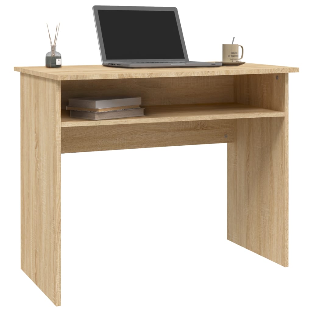 Compact Desk Sonoma Oak - 90x50x74 cm, Engineered Wood