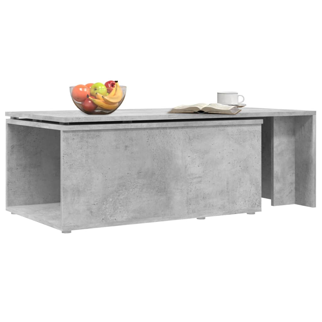 Coffee Table Concrete Grey 150x50x35 cm Engineered Wood