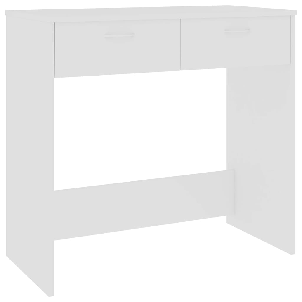 Compact White Engineered Wood Desk 80x40x75 cm