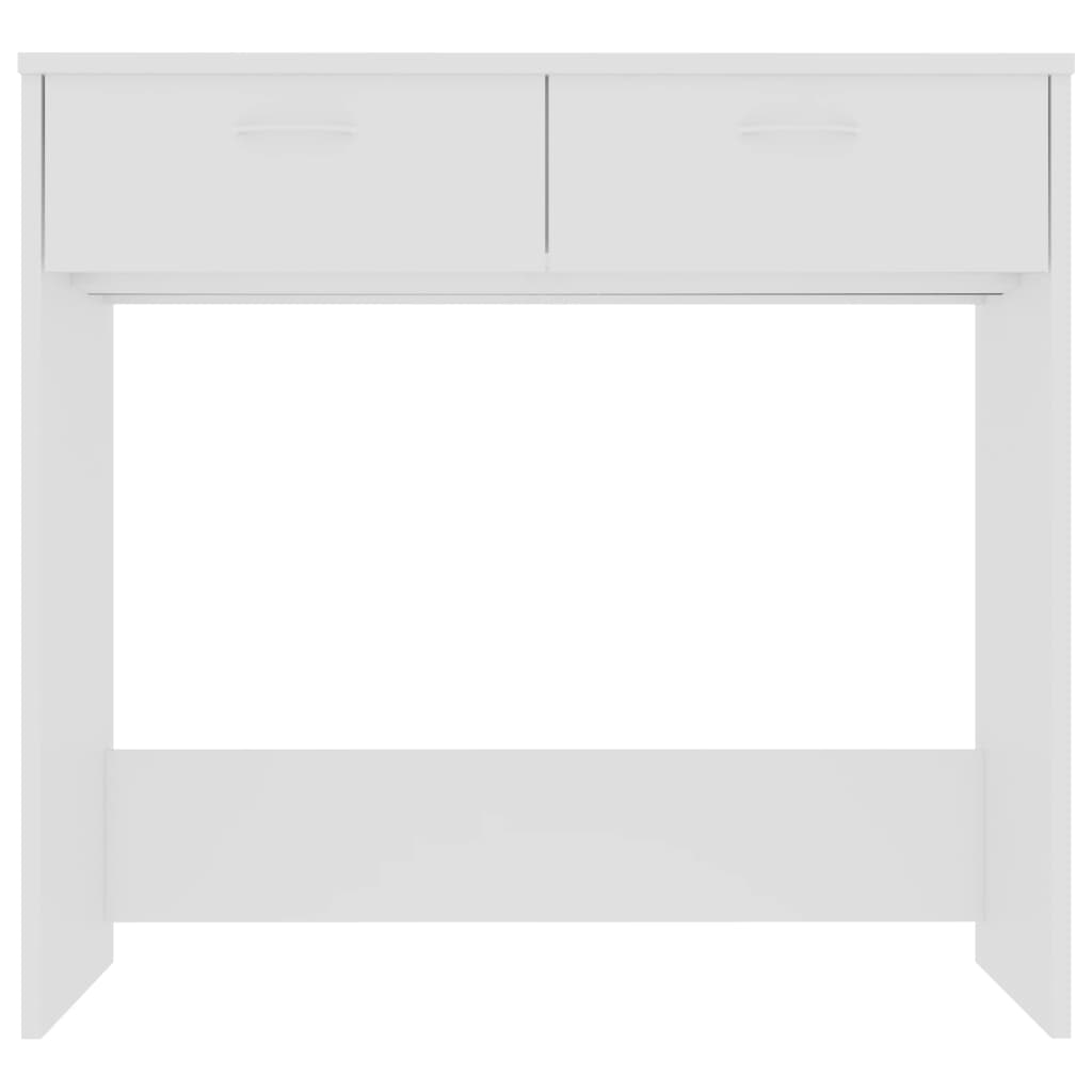 Compact White Engineered Wood Desk 80x40x75 cm
