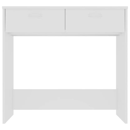 Compact White Engineered Wood Desk 80x40x75 cm