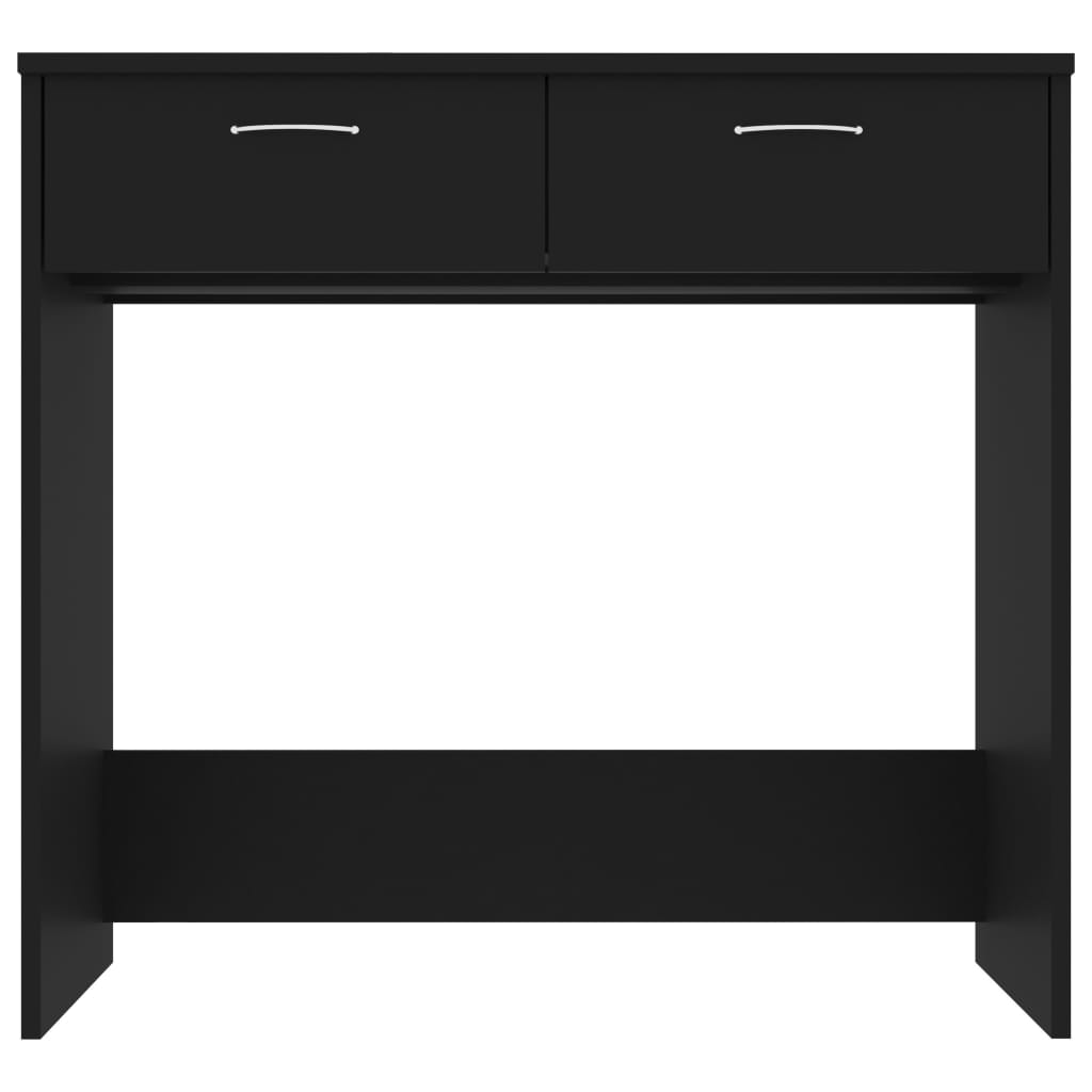 Black Engineered Wood Desk 80x40x75 cm - Sleek & Sturdy Office Table