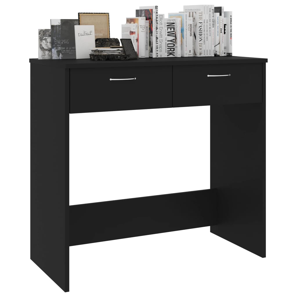 Black Engineered Wood Desk 80x40x75 cm - Sleek & Sturdy Office Table
