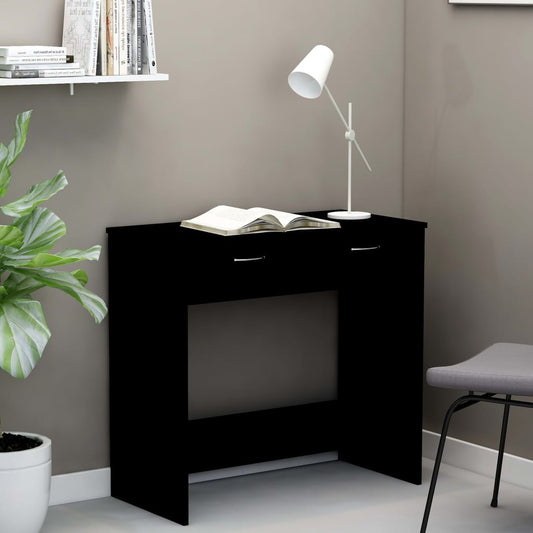 Black Engineered Wood Desk 80x40x75 cm - Sleek & Sturdy Office Table