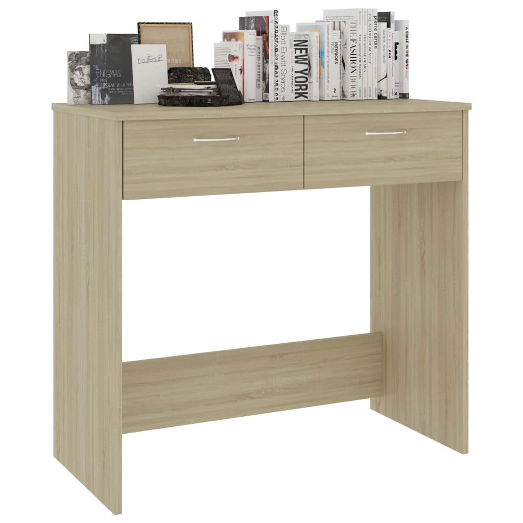 Compact Sonoma Oak Desk - 80x40x75 cm Engineered Wood