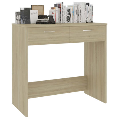 Compact Sonoma Oak Desk - 80x40x75 cm Engineered Wood