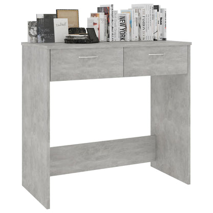 Concrete Grey Desk 80x40x75 cm - Stylish Engineered Wood Design