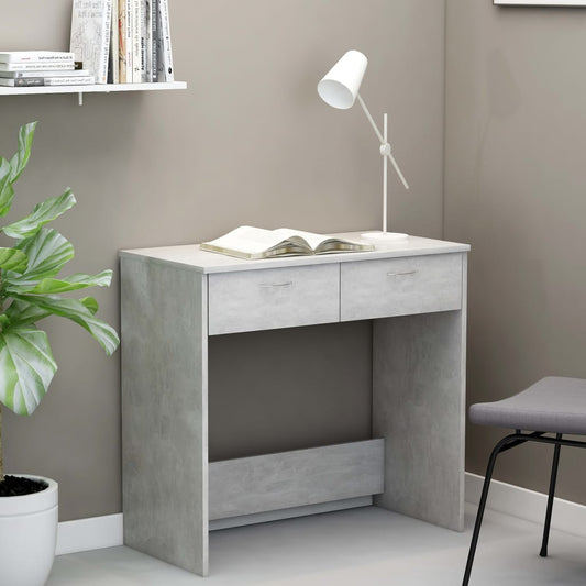 Concrete Grey Desk 80x40x75 cm - Stylish Engineered Wood Design