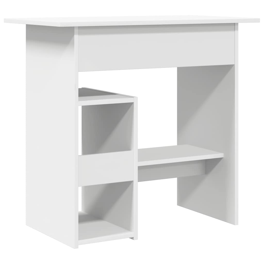 Compact White Desk 80x45x74 cm - Engineered Wood Office Table