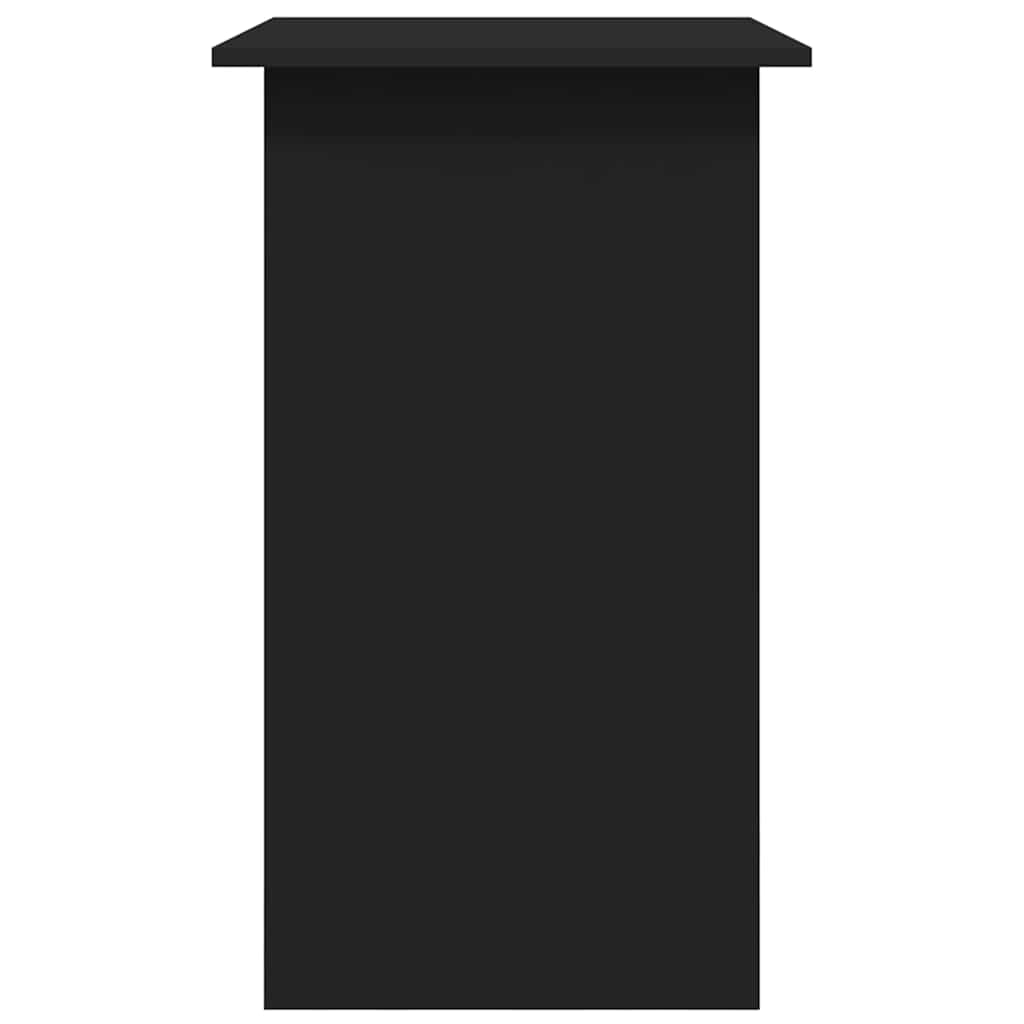 Compact Black Desk 80x45x74 cm - Engineered Wood Finish