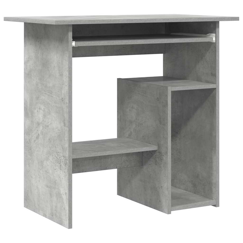 Stylish Concrete Grey Desk, Engineered Wood, 80x45x74 cm