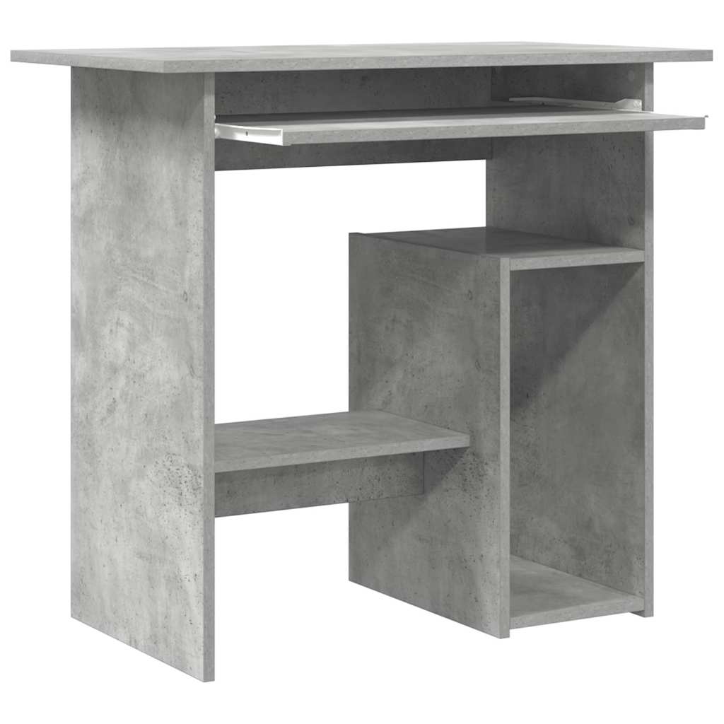 Stylish Concrete Grey Desk, Engineered Wood, 80x45x74 cm