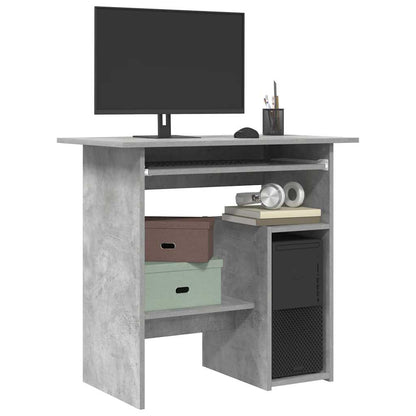 Stylish Concrete Grey Desk, Engineered Wood, 80x45x74 cm