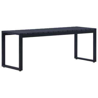 Black PS Board Garden Bench 120.5 cm - Elegant Outdoor Seating
