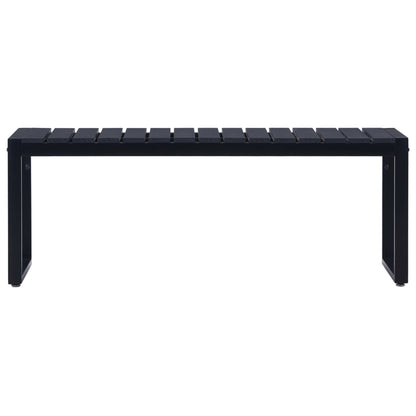 Black PS Board Garden Bench 120.5 cm - Elegant Outdoor Seating
