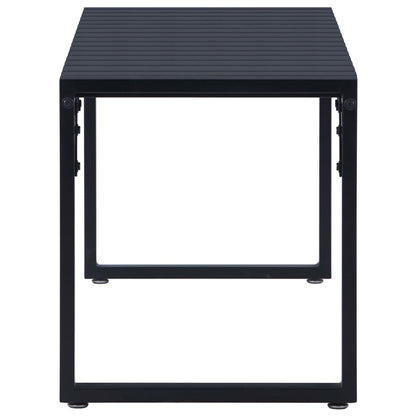 Black PS Board Garden Bench 120.5 cm - Elegant Outdoor Seating