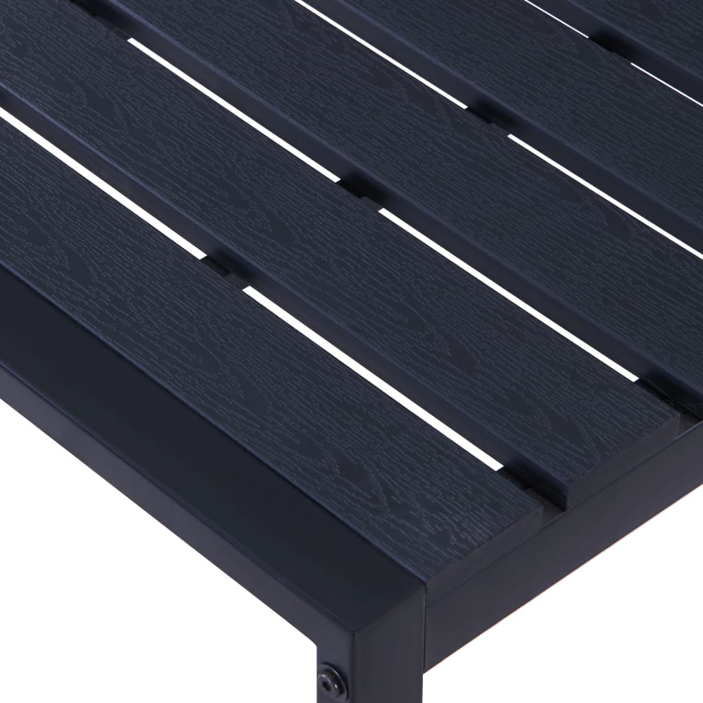 Black PS Board Garden Bench 120.5 cm - Elegant Outdoor Seating
