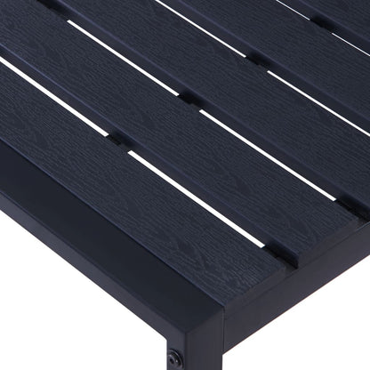 Black PS Board Garden Bench 120.5 cm - Elegant Outdoor Seating