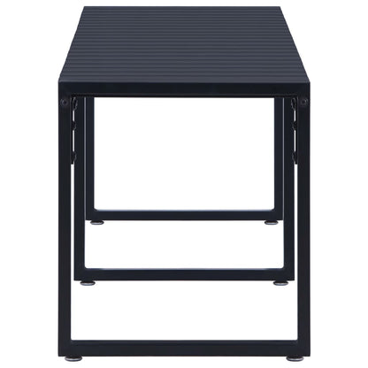 Elegant Black Garden Bench - 180 cm, Durable PS Board Material