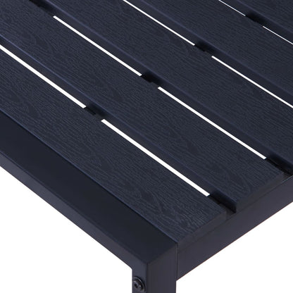 Elegant Black Garden Bench - 180 cm, Durable PS Board Material