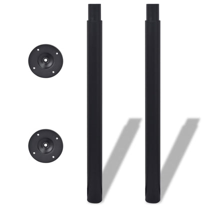 Adjustable Telescopic Table Legs, 4pcs, Black, 710-1100mm Steel