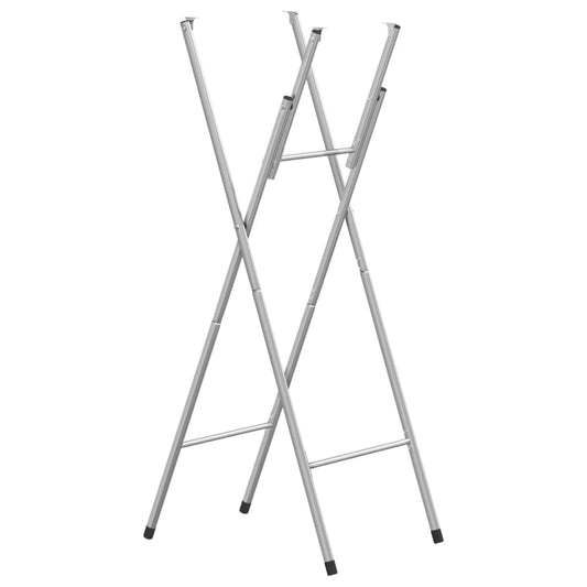 Silver Folding Bar Table Legs, 45x53x108cm, Galvanised Steel