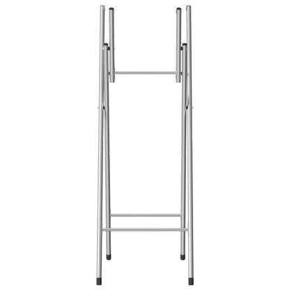 Silver Folding Bar Table Legs, 45x53x108cm, Galvanised Steel