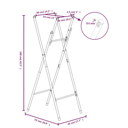 Silver Folding Bar Table Legs, 45x53x108cm, Galvanised Steel