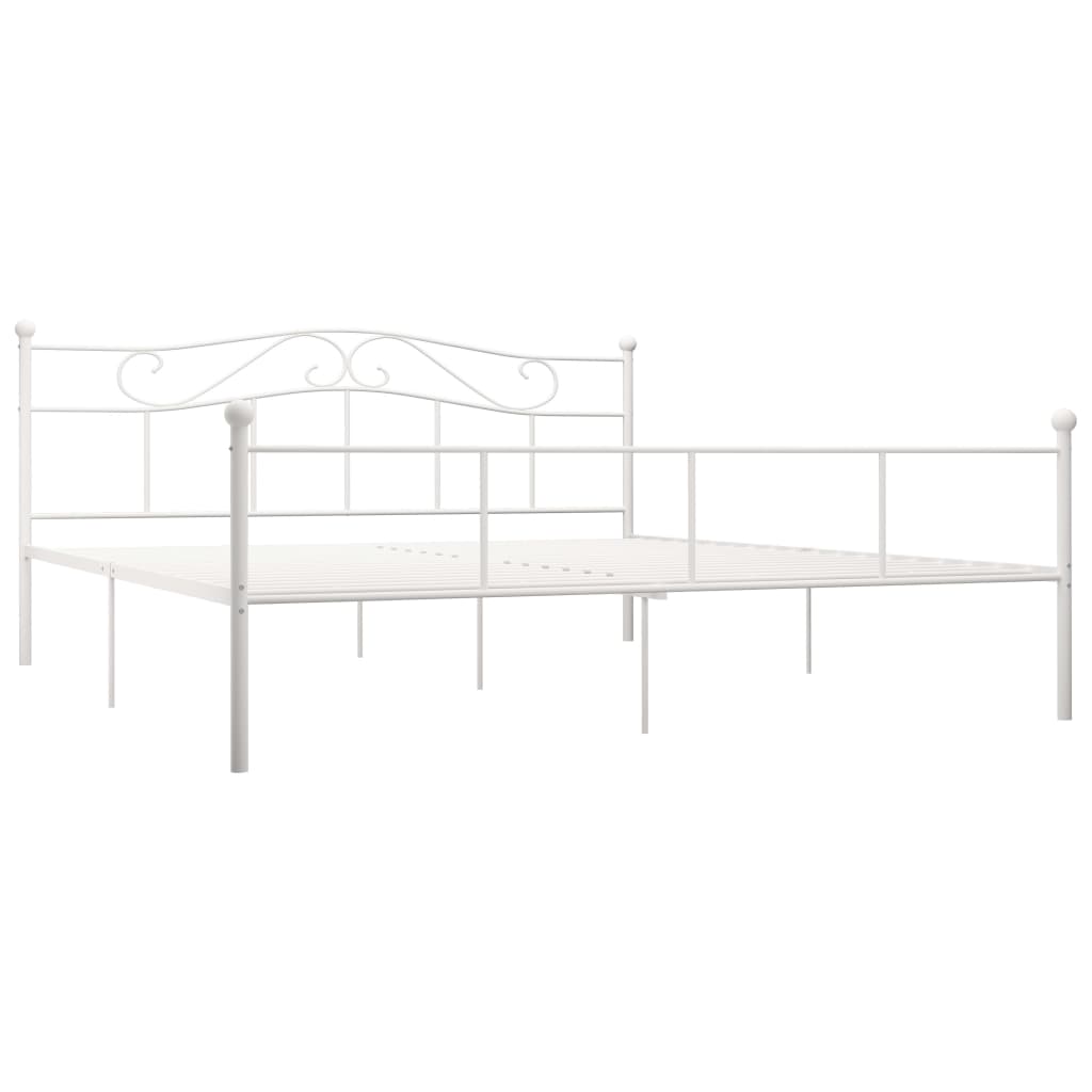 White Metal Super King Bed Frame 180x200 cm - vidaXL 284521