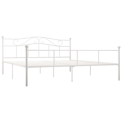 White Metal Super King Bed Frame 180x200 cm - vidaXL 284521